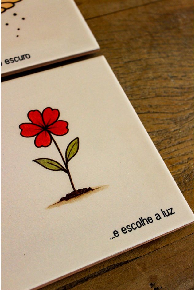 Painel de Azulejos Toda Flor Comeca No Escuro Mimo Galeria -1-